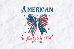 American In Liberty We Trust SVG - Patriotic Flag Bow File Product Image 1
