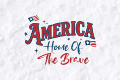 America Home Of The Brave SVG - Patriotic USA Cut File Product Image 1