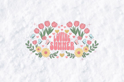 Loving Summer Retro Floral SVG PNG Sublimation Graphic Product Image 2