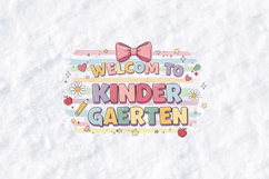 Welcome To Kinder Gaerten SVG - Pastel Coquette School File Product Image 2