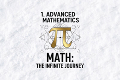 Advanced Mathematics SVG - Pi Infinite Journey Math Cut File Product Image 2