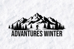 Adventures Winter SVG Mountain Skiing Christmas File Product Image 1
