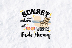 Sunset Quote SVG - Beach Chairs &amp; Sunglasses Summer Design Product Image 2