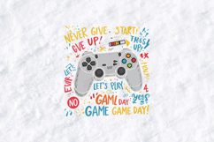 Game Day SVG - Never Give Up Controller Let's Play Design Product Image 1