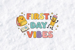 First Day Vibes SVG - Cute Back to School Pencil Cut File Product Image 1