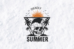 Deadly Summer Punk Skull SVG - Tropical Streetwear Design Product Image 1