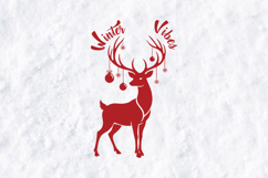 Winter Vibes Reindeer SVG - Festive Christmas Deer Graphic Product Image 2