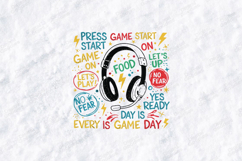 Every Day Is Game Day SVG - Headset Doodle Gaming Quote Product Image 3