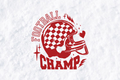Football Champ SVG - Distressed Checkered Helmet PNG Design Product Image 2