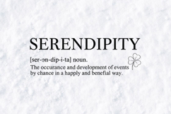 Serendipity Definition SVG - Minimalist Dictionary Quote PNG Product Image 1