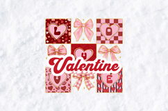 Valentine Vibes Love Coquette Bow PNG | Retro Sublimation Product Image 3