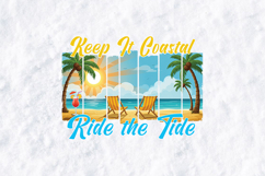 Keep It Coastal Ride the Tide Summer Beach Sublimation PNG Product Image 3