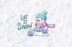 Let It Snow Snowman SVG | Hot Chocolate Winter Art Product Image 1