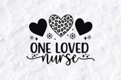 One Loved Nurse SVG Leopard Heart Nursing Cut File Product Image 2