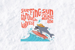 Dolphin Surfing SVG - Summer Waves And Sunshine Art Product Image 3