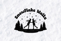 Snowflake Waltz Winter SVG, Ice Skating Scene PNG Art Product Image 3