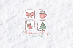 Christmas Magic SVG Retro Holiday Cocoa &amp; Stocking Cut File Product Image 1