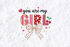You Are My Girl SVG Coquette Bow Valentine Sublimation Product Image 1