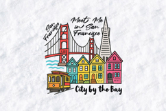 San Francisco SVG - Colorful City by the Bay Skyline File Product Image 2