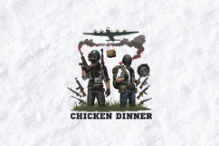 Chicken Dinner SVG - Battle Royale Squad Gaming Cut File Product Image 1