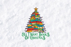 All I Want Books of Christmas SVG | Reading Tree Art Product Image 3