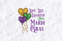 Mardi Gras Balloons SVG - Love Life Laughter Carnival Art Product Image 2