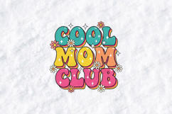 Best Mom Club SVG - Retro Motherhood Floral Clipart Art Product Image 1