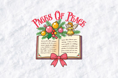 Pages of Peace SVG | Christmas Book Angel Art Product Image 1