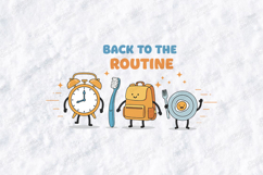 Back To The Routine SVG - Morning Schedule School Cut File Product Image 1