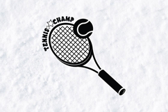Tennis Champ SVG Retro Racket Logo Sublimation Cut File Product Image 1