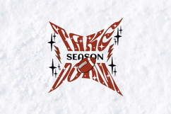 Touchdown Season SVG - Retro Star Graphic with Football Product Image 3