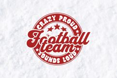Crazy Proud Football Team SVG - Retro Loud Spirit Seal Product Image 2