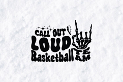 Groovy Skeleton Basketball SVG - Call Out Loud Team Design Product Image 1