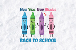 Back To School SVG - Kawaii Crayon Squad New Year Shades Product Image 1