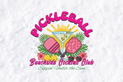 Pickleball Beach Club SVG - Tropical Cocktail Summer Art Product Image 2