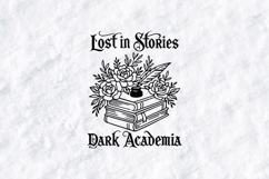 Moonlit Tales Reader SVG - Gothic Celestial Bookish Cut File Product Image 1