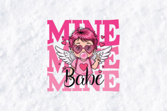 Retro Valentine Cupid Girl PNG - Mine Babe Sublimation Product Image 1