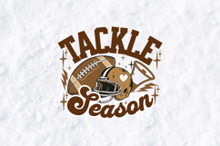 Tackle Season SVG - Retro Football Helmet &amp; Megaphone Design Product Image 3