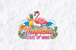 Tropical State of Mind Flamingo Summer Wave Sublimation Product Image 2