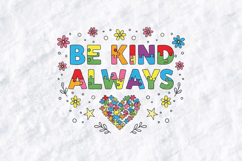 Be Kind Always SVG Retro Autism Awareness Puzzle Heart File Product Image 1