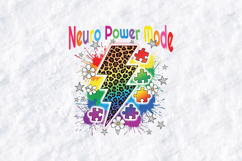 Neuro Power Mode SVG - Leopard Lightning Awareness Cut File Product Image 1