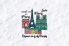 Paris France City Landmarks SVG Travel Sublimation Design Product Image 2