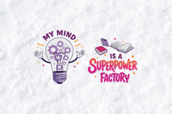 My Mind Is A Superpower Factory SVG - Kawaii Brain Idea File Product Image 1