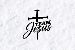 Team Jesus SVG - Christian Nail Cross Religious Cut File Product Image 1