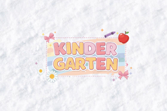 Kindergarten SVG - Retro Pastel School Aesthetic Cut File Product Image 1