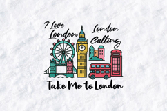 London Calling SVG - Colorful London Skyline City Cut File Product Image 2