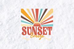 Retro Sunset Breeze Vintage 70s Sublimation T-Shirt Design Product Image 2
