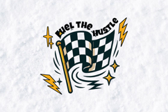 Fuel The Hustle Checkered Flag Racing SVG Motivational Product Image 3