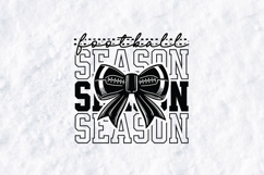 Football Season SVG - Trendy Coquette Bow Football Graphic Product Image 3
