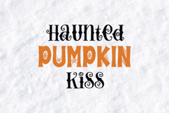 Haunted Pumpkin Kiss SVG - Retro Spooky Halloween Cut File Product Image 1